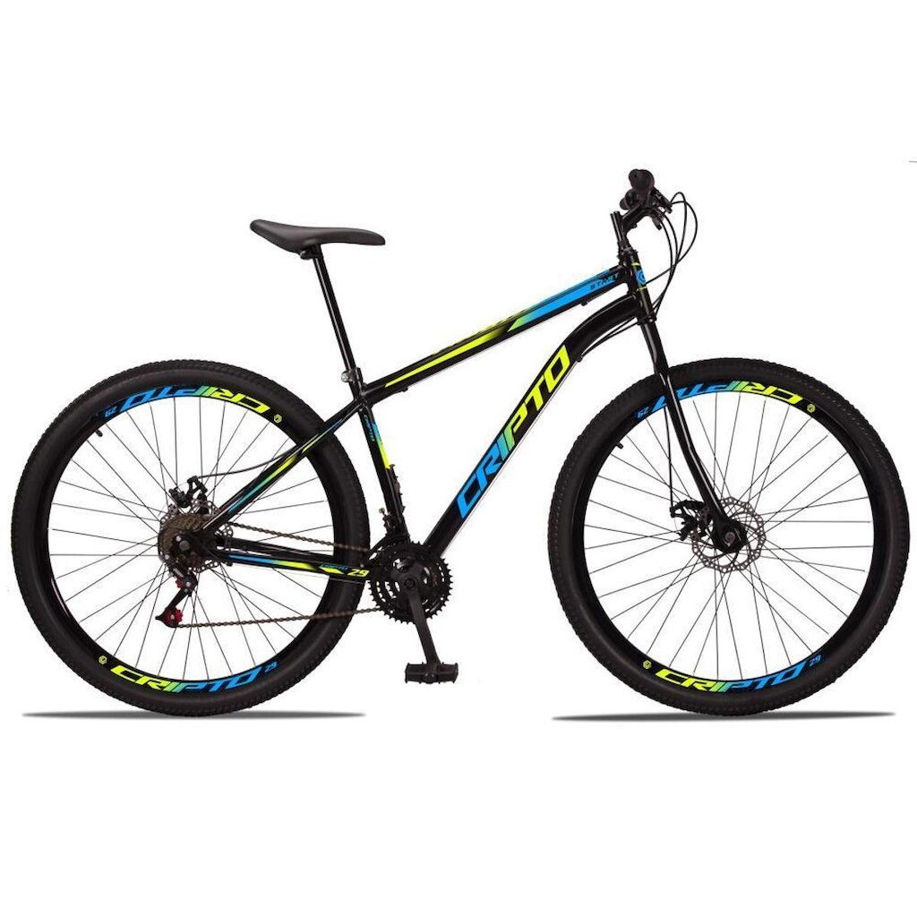 Bicicleta Aro 29 Aço Carbono 21v Cripto Freios A Disco Garfo