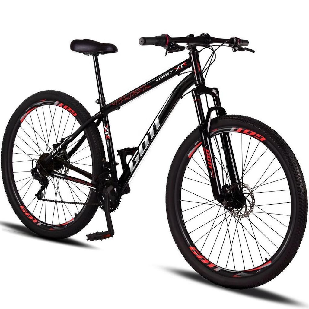 Bicicleta Aro 29 Aço Carbono Gott Vortex RX 21v Com Suspensão e Freio a Disco