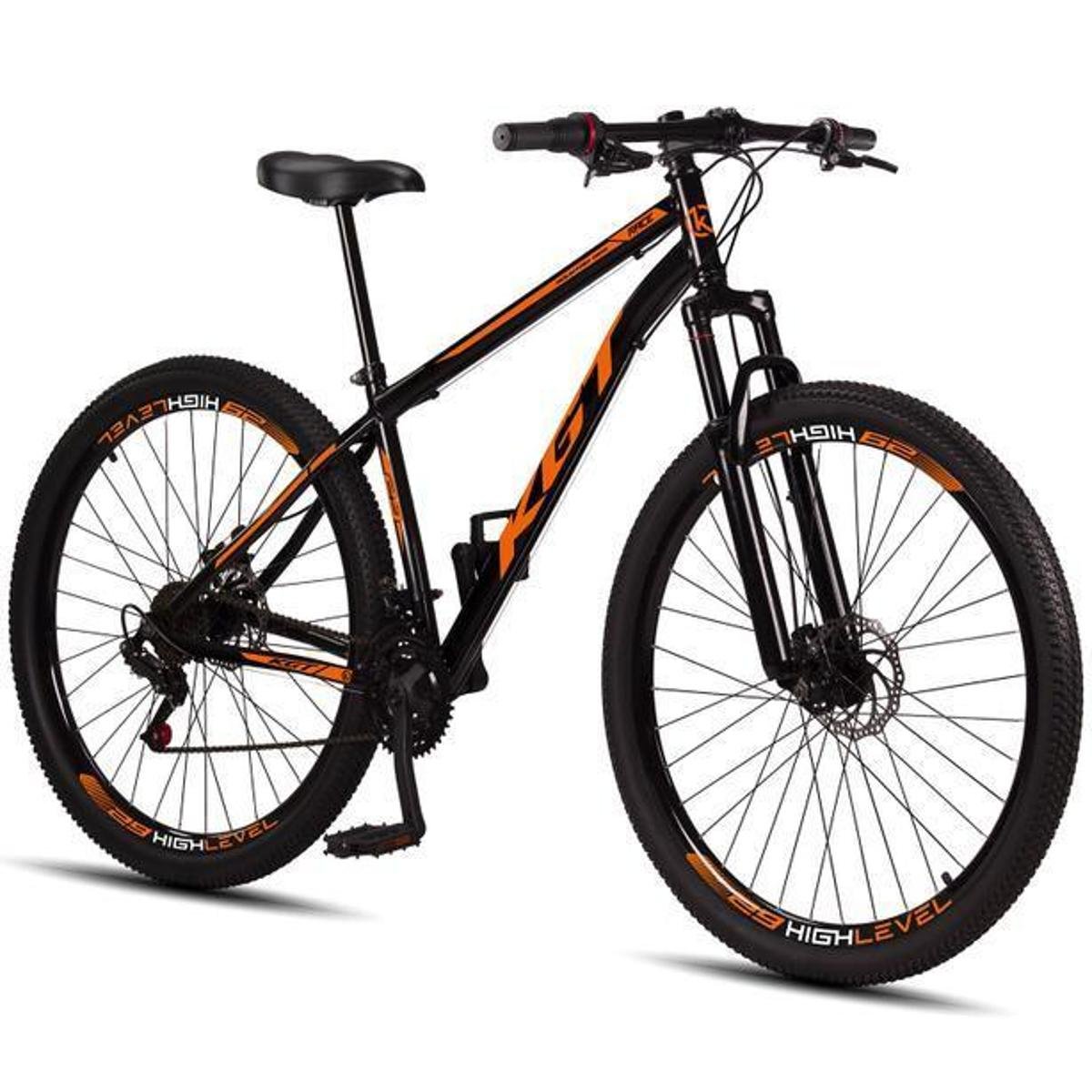 Bicicleta Aro 29 Aço Carbono KGT Freios Disco Suspensão 21v Menor preço em Bicicleta Aro 29 Aço Carbono KGT Freios Disco Suspensão 21v