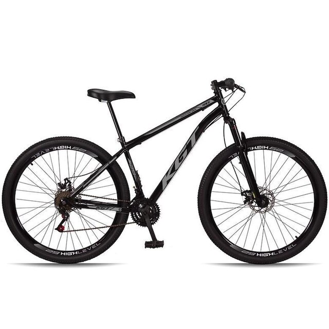 Bicicleta Aro 29 Aço Carbono KGT Freios Disco Suspensão 21v