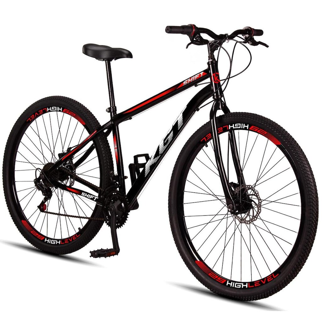 Bicicleta Aro 29 Aço Carbono KGT Shift Freios A Disco 21 Marchas