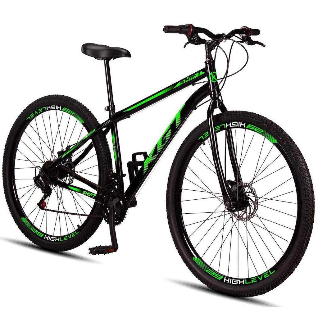 Bicicleta Aro 29 Aço Carbono KGT Shift Freios A Disco 21 Marchas