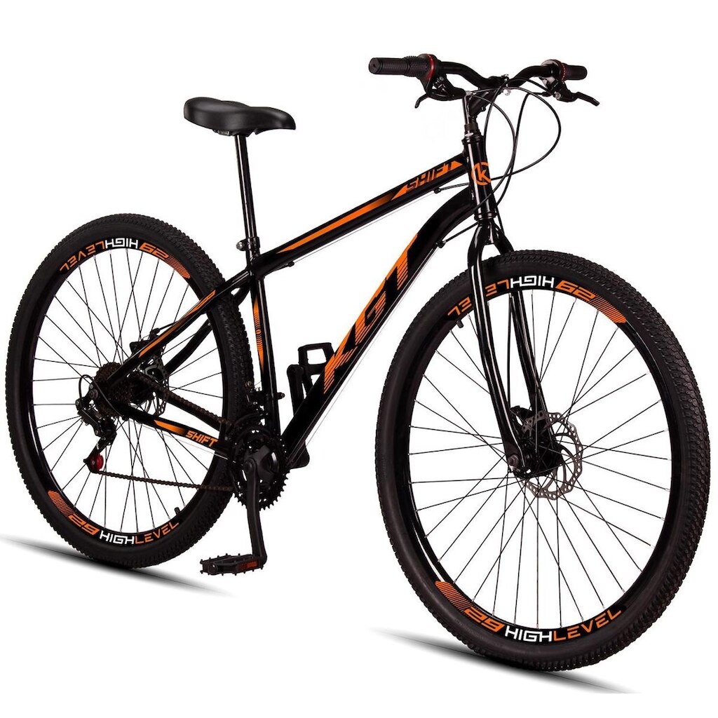 Bicicleta Aro 29 Aço Carbono KGT Shift Freios A Disco 21 Marchas