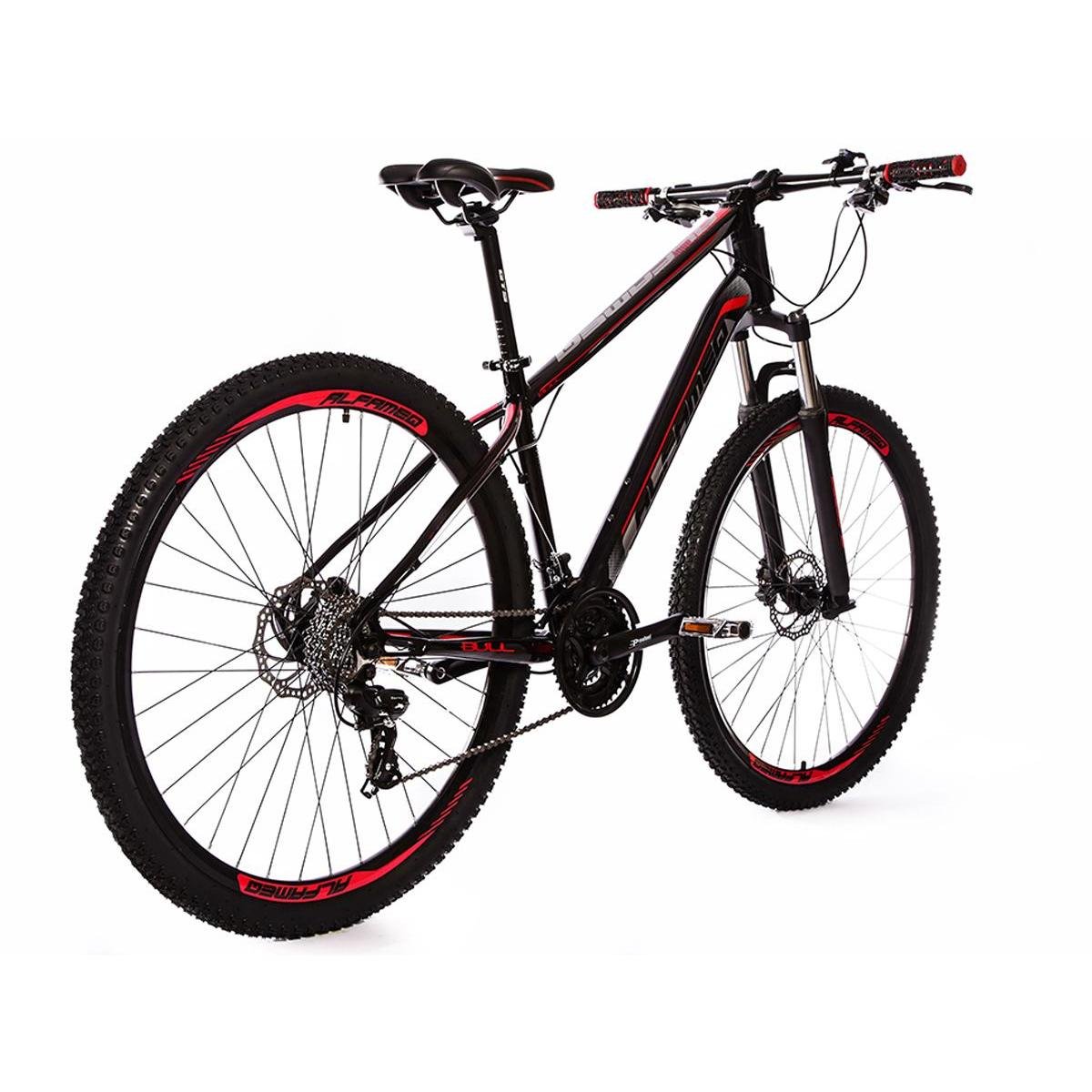 Bicicleta Aro 29 Alfameq Bull Freio a Disco 24 Marchas - Preto e