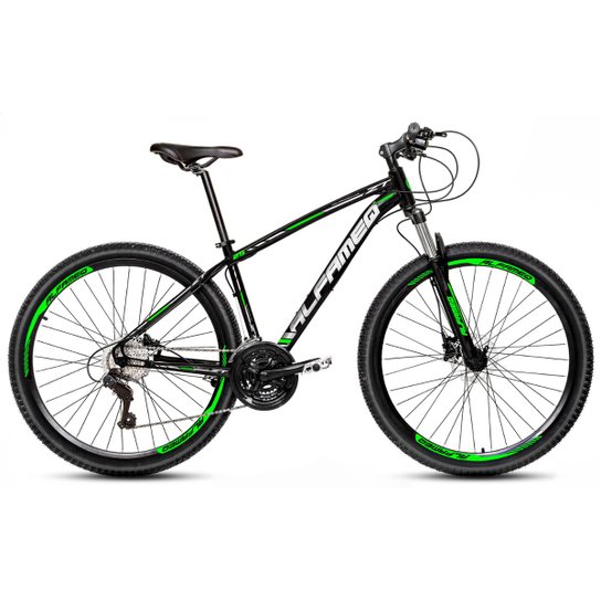 Bicicleta Aro 29 Alfameq Zt Suspensão Com Trava 21 Marchas - Preto+verde