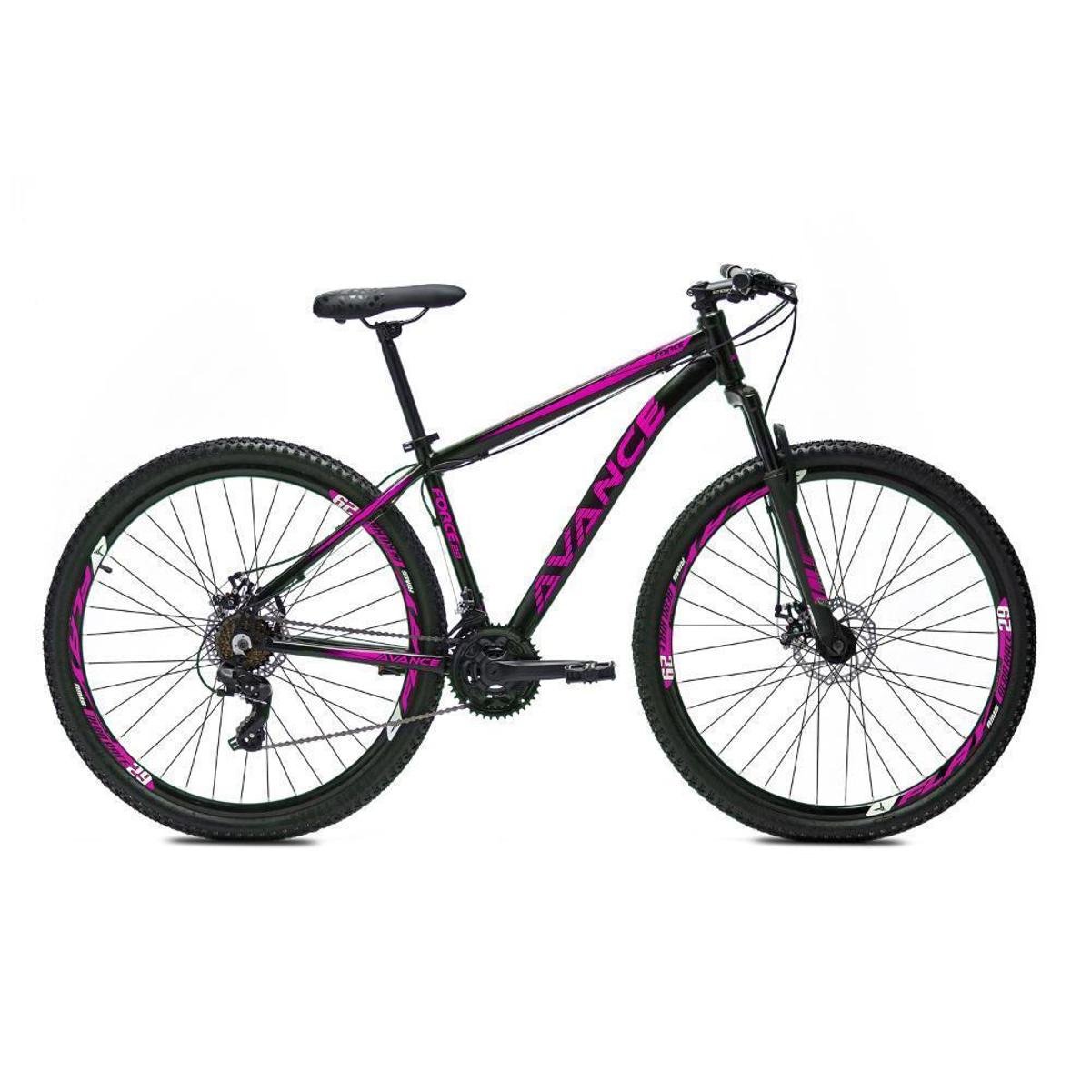 Bicicleta Avance Bike Force Disc M Aro 29 Susp. Dianteira 24 Marchas - Preto/rosa