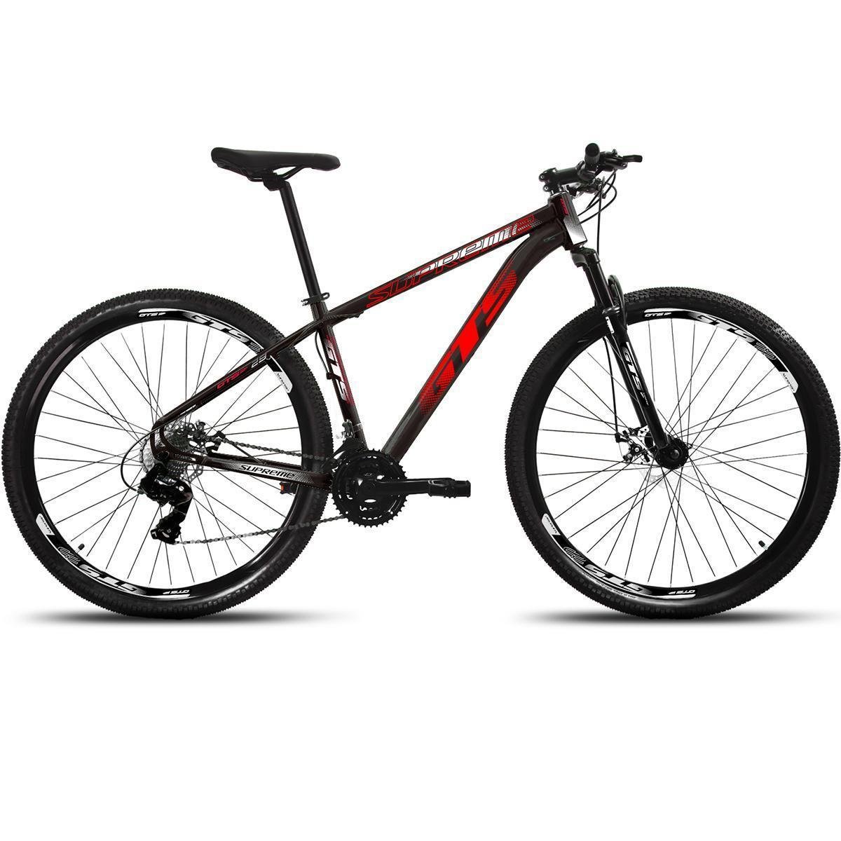 Bicicleta Alfameq Supreme Disc H Aro 29 Susp. Dianteira 27 Marchas - Preto/vermelho