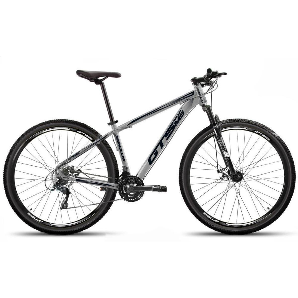 Bicicleta Aro 29 Aluminio Gtsprom5 Intense Freio A Disco 24 Marchas Cinza Preto