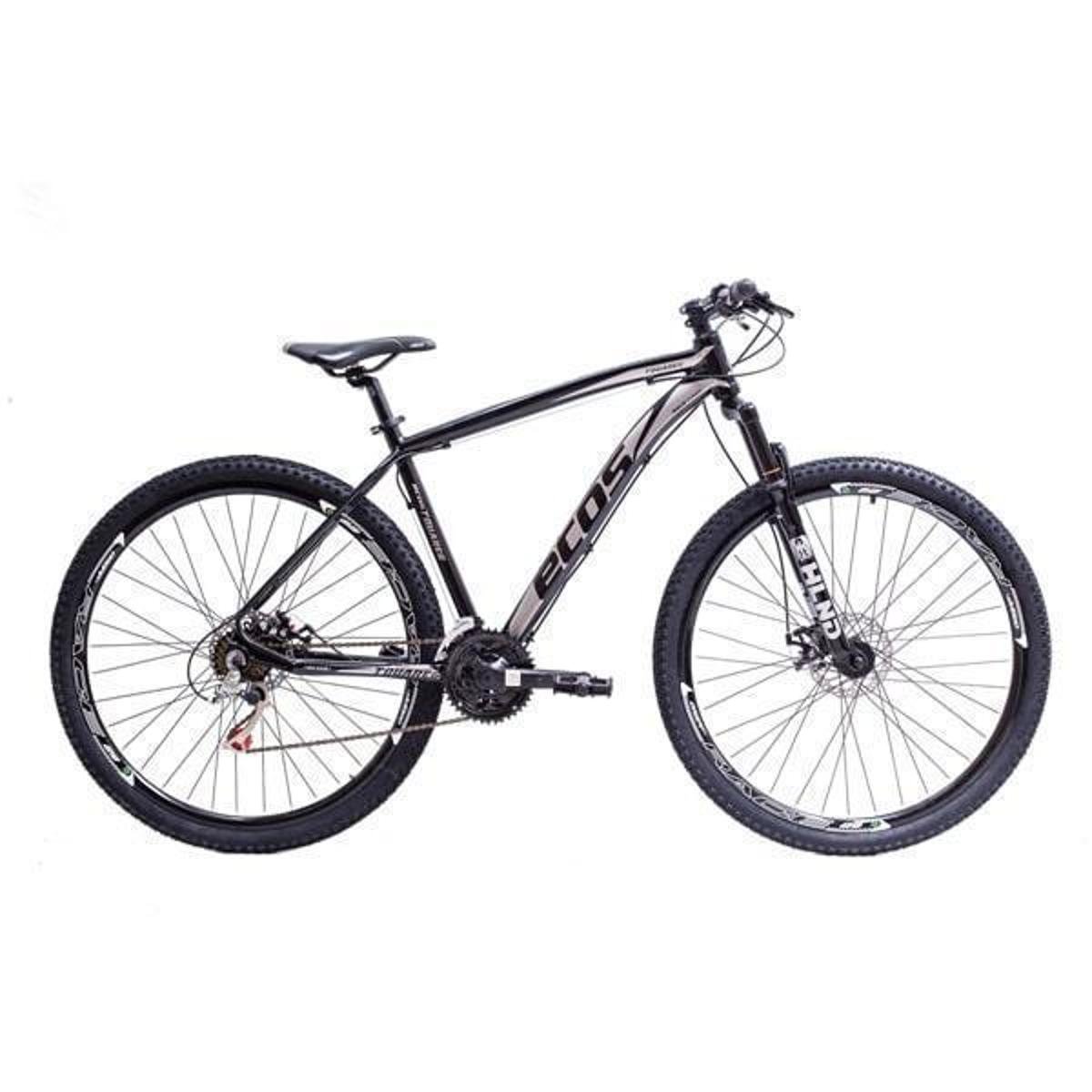 Bicicleta Ecos Onix Aro 29 Susp. Dianteira 21 Marchas - Prata/preto