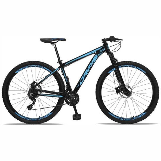 Bicicleta Aro 29 Drais 21v Câmbio Shimano Freio a disco MTB Aluminun 32r - Preto+Azul Turquesa é ruim? Bicicleta Aro 29 Drais 21v Câmbio Shimano Freio a disco MTB Aluminun 32r - Preto+Azul Turquesa é boa?
