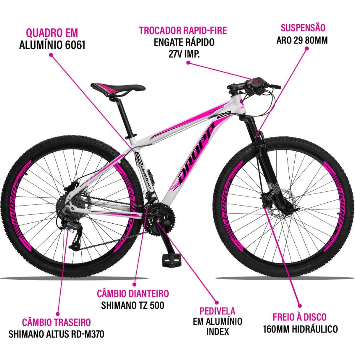 Bicicleta 27 marchas freio hidráulico aluminum aro 29 Clearance