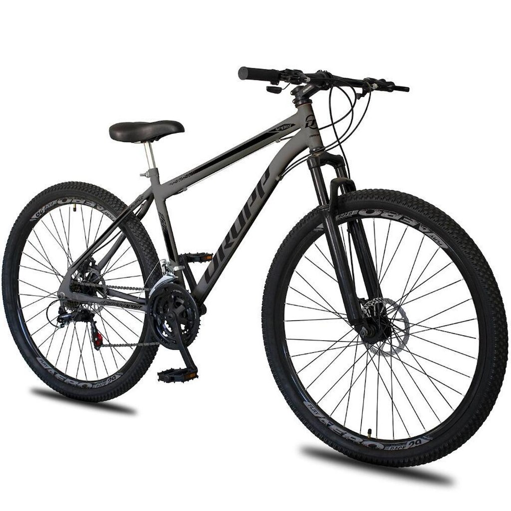 Bicicleta Aro 29 Dropp Sport Aço Carbono 21 Marchas Vel Freio a Disco e Suspensão