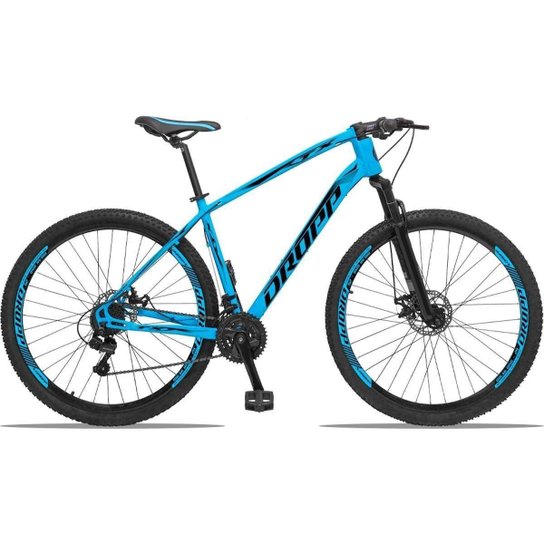 Bicicleta Aro 29 Dropp TX Bull Câmbio Shimano 21V Freios a Disco - Azul Menor preço em Bicicleta Aro 29 Dropp TX Bull Câmbio Shimano 21V Freios a Disco - Azul