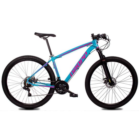 Bicicleta Aro 29 Dropp Z1-X Suspensão Freio Disc 21v - Azul+Rosa