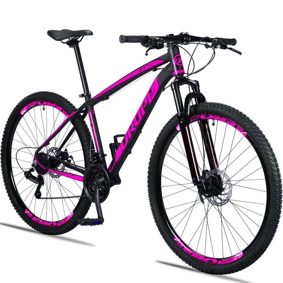 Bicicleta aro 29 Dropp Z3 Alumínio Shimano 21vel freio a disco mecânico com suspensão MTB