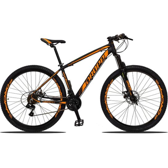 Bicicleta Aro 29 Dropp Z3 Shimano Suspensão Freio Disc 21v - Preto+Laranja