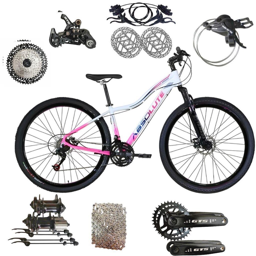 Bicicleta Aro 29 Feminina Absolute Hera 12v Alumínio Freios Hidráulico Suspensão 80mm