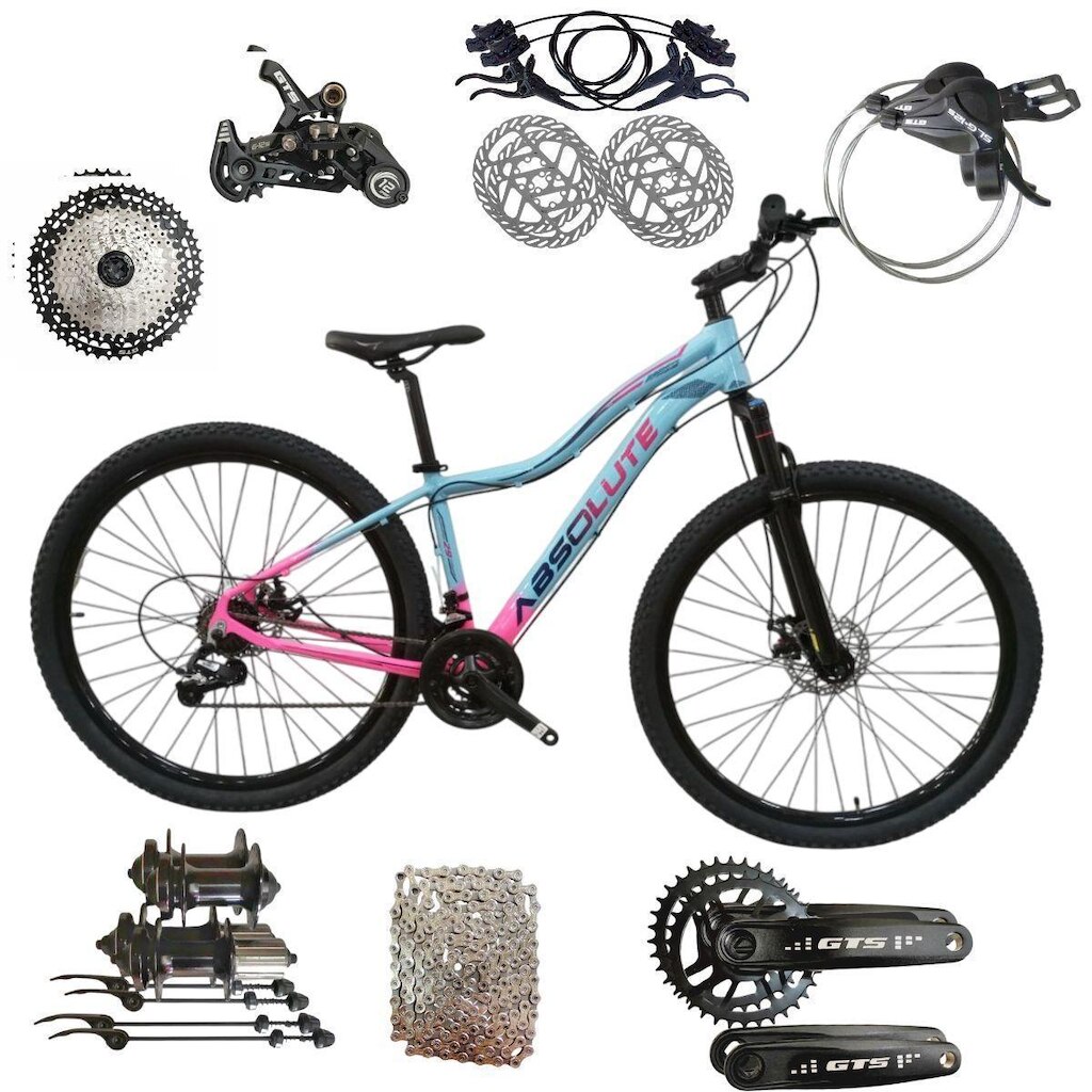 Bicicleta Aro 29 Feminina Absolute Hera 12v Alumínio Freios Hidráulico Suspensão 80mm
