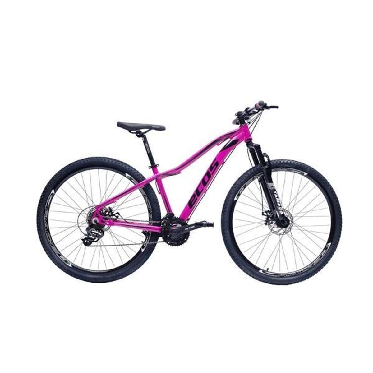 Bicicleta Ecos Safira Disc M Aro 29 Susp. Dianteira 24 Marchas - Preto/rosa