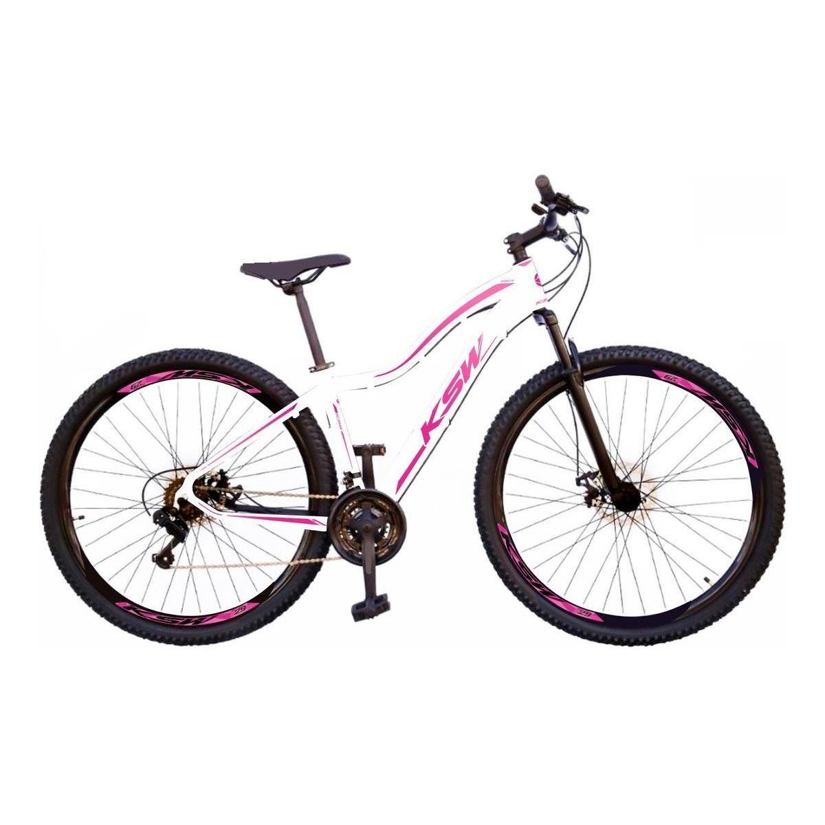 Bicicleta Aro 29 Feminina Ksw Mwza 24v Alumínio Freio a Disco Suspensão Dianteira Mountain Bike