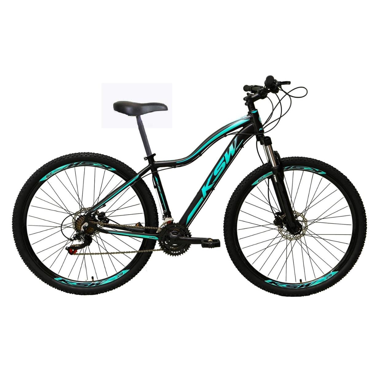 Bicicleta Aro 29 Feminina Ksw Mwza 24v Alumínio Freio a Disco Suspensão Dianteira Mountain Bike