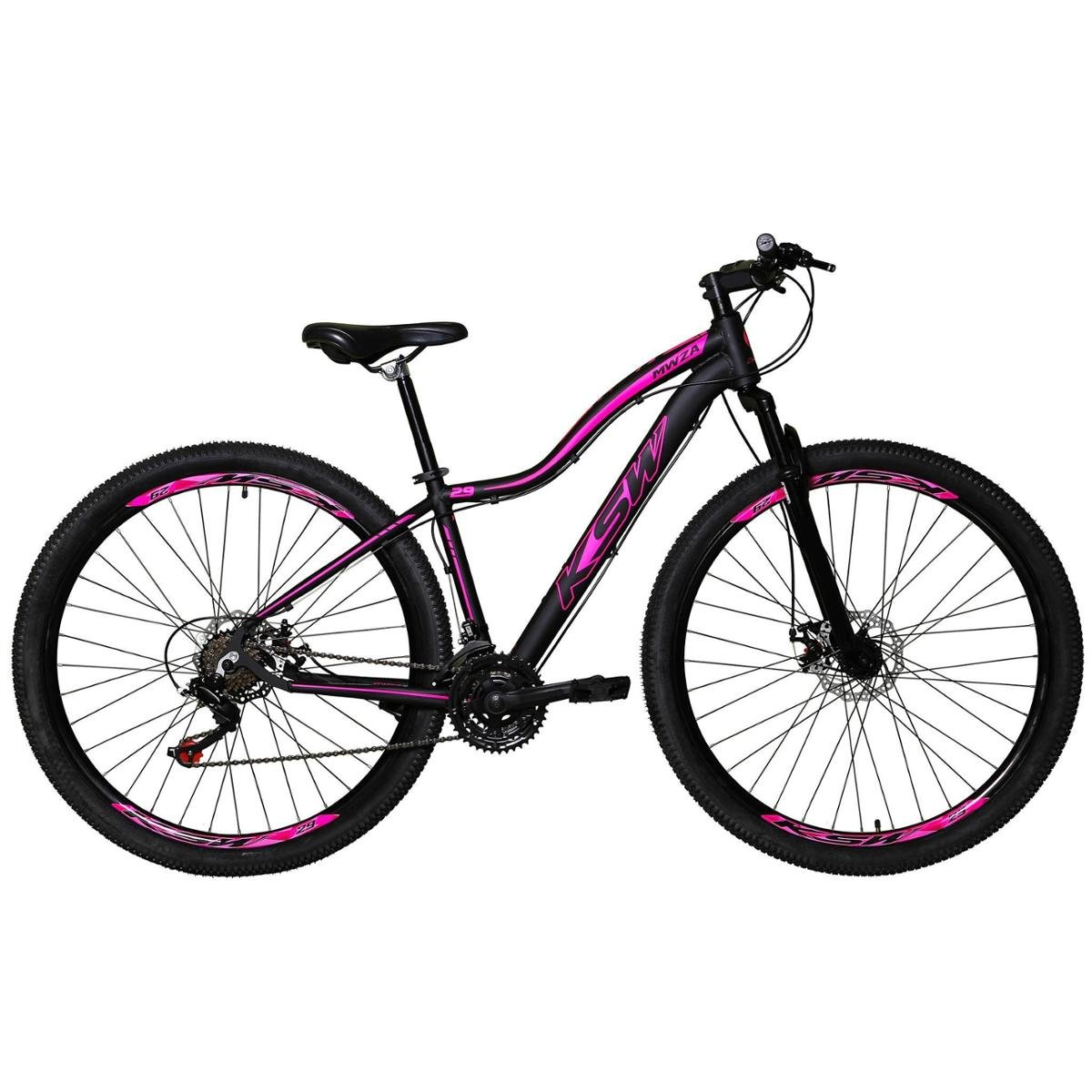 Bicicleta Aro 29 Feminina Ksw Mwza 24v Alumínio Freio a Disco Suspensão Dianteira Mountain Bike