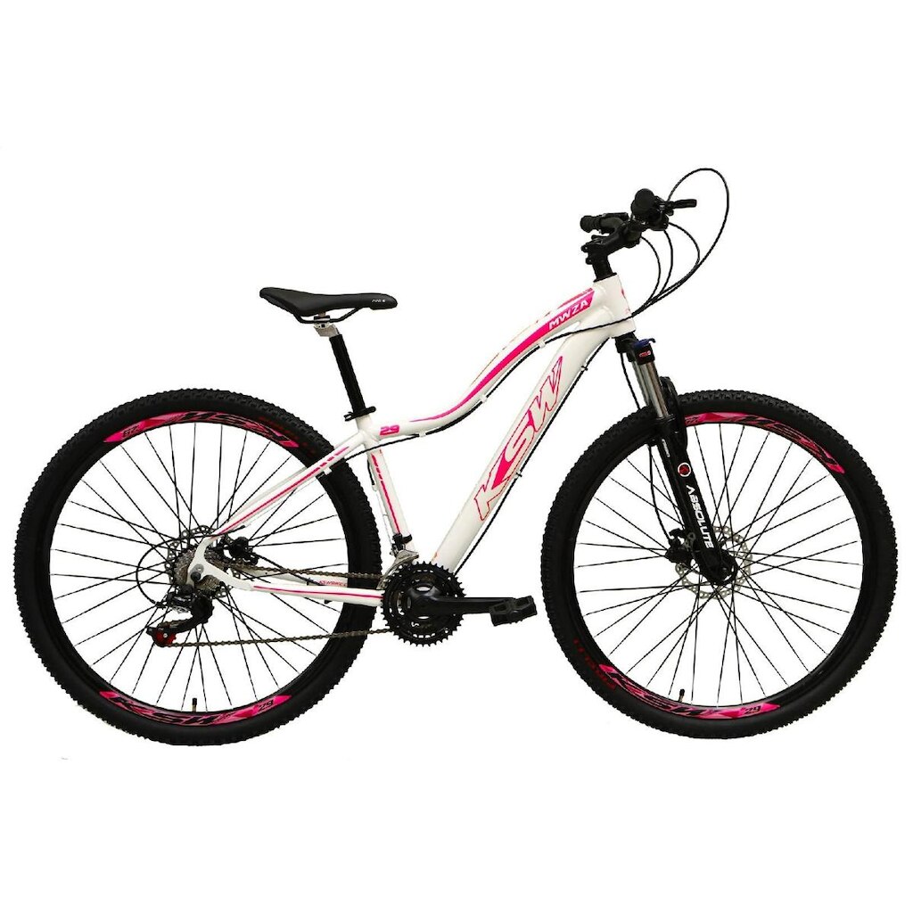 Bicicleta Aro 29 Feminina Ksw Mwza Câmbios Shimano 24v K7 Freios Disco Hidráulicos Garfo Com Trava