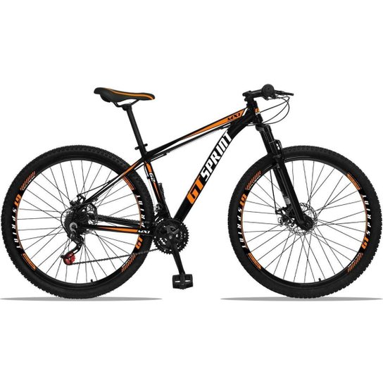 Bicicleta Aro 29 GT Sprint MX1 Alumínio Freio a Disco e Suspensão - Laranja Menor preço em Bicicleta Aro 29 GT Sprint MX1 Alumínio Freio a Disco e Suspensão - Laranja