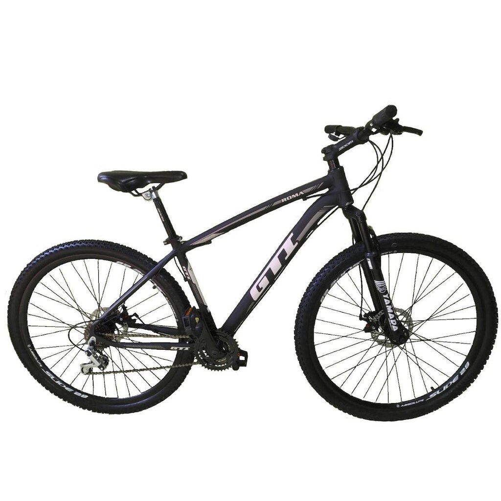 Bicicleta Aro 29 Gti Roma 24V Alumínio Freios a Disco Hidráulicos Suspensão Dianteira Mtb
