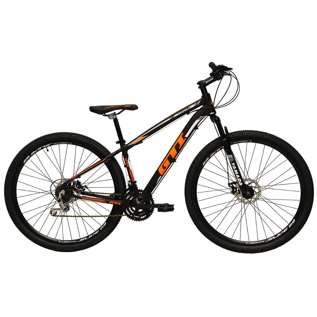 Bicicleta Gti T19 Disc M Aro 29 Susp. Dianteira 24 Marchas - Preto/laranja