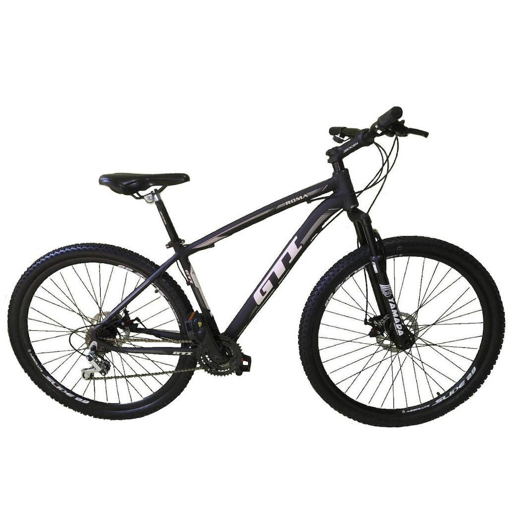 Bicicleta Aro 29 Gti Roma Alumínio 27v K7 Freio a Disco Mecânico Suspensão Dianteira
