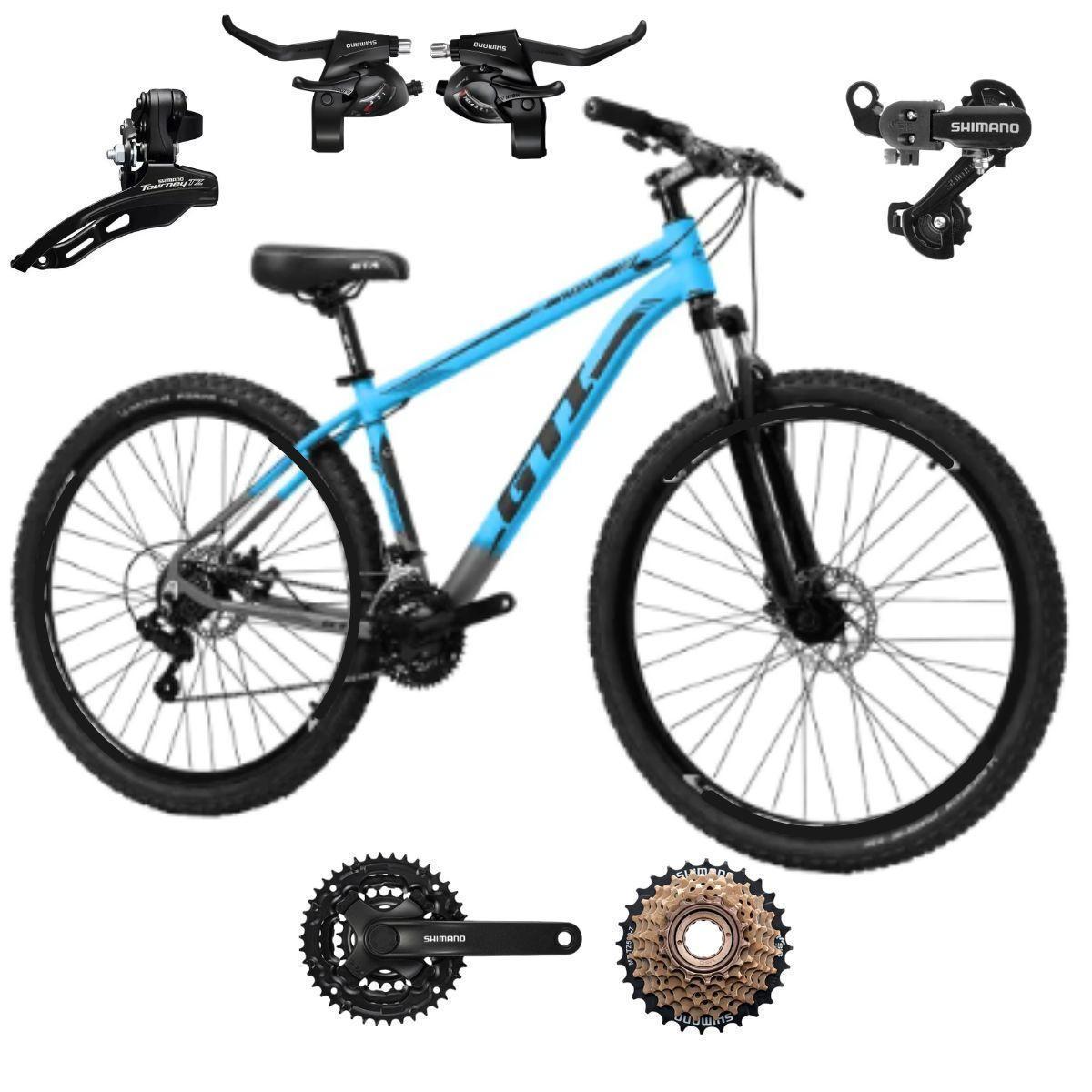 きぃ Bicicleta Aro 29 Gti Roma Bike 21v Index Alumínio Freio a Disco