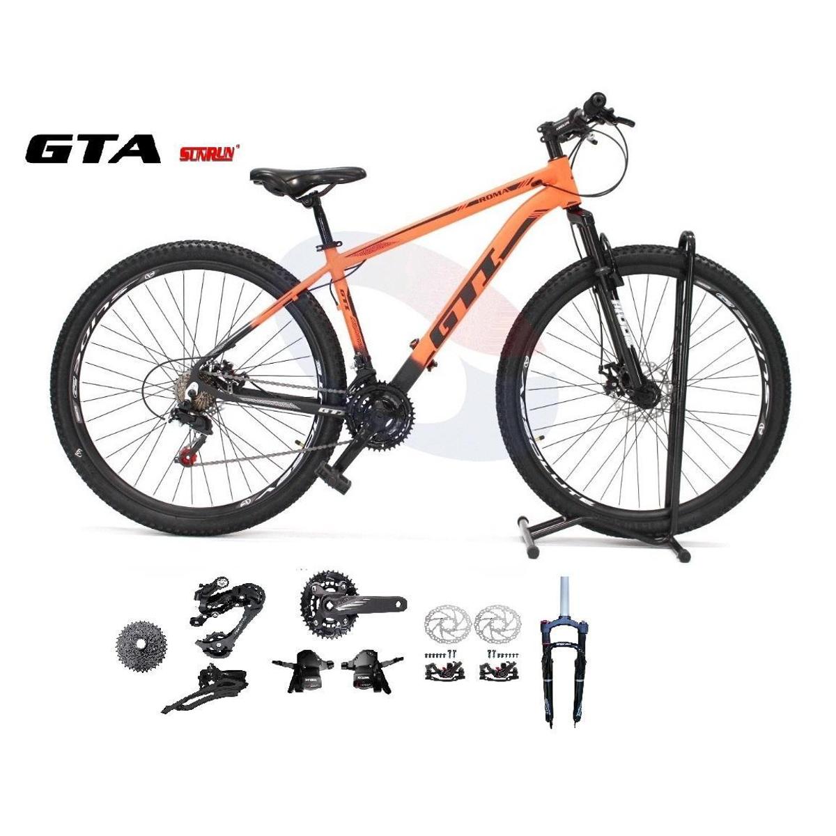 Bicicleta Gti Aro 29 Susp. Dianteira 18 Marchas - Laranja/preto