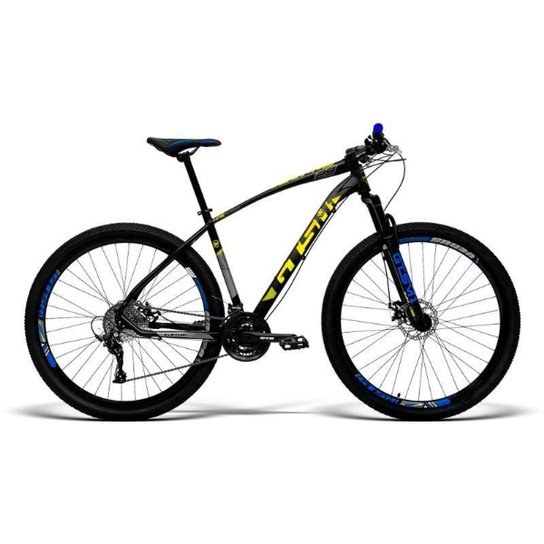 Bicicleta aro 29 GTS I-vtec SX Freio a disco 27 Marchas Rosca com Suspensão - Preto+Amarelo Menor preço em Bicicleta aro 29 GTS I-vtec SX Freio a disco 27 Marchas Rosca com Suspensão - Preto+Amarelo