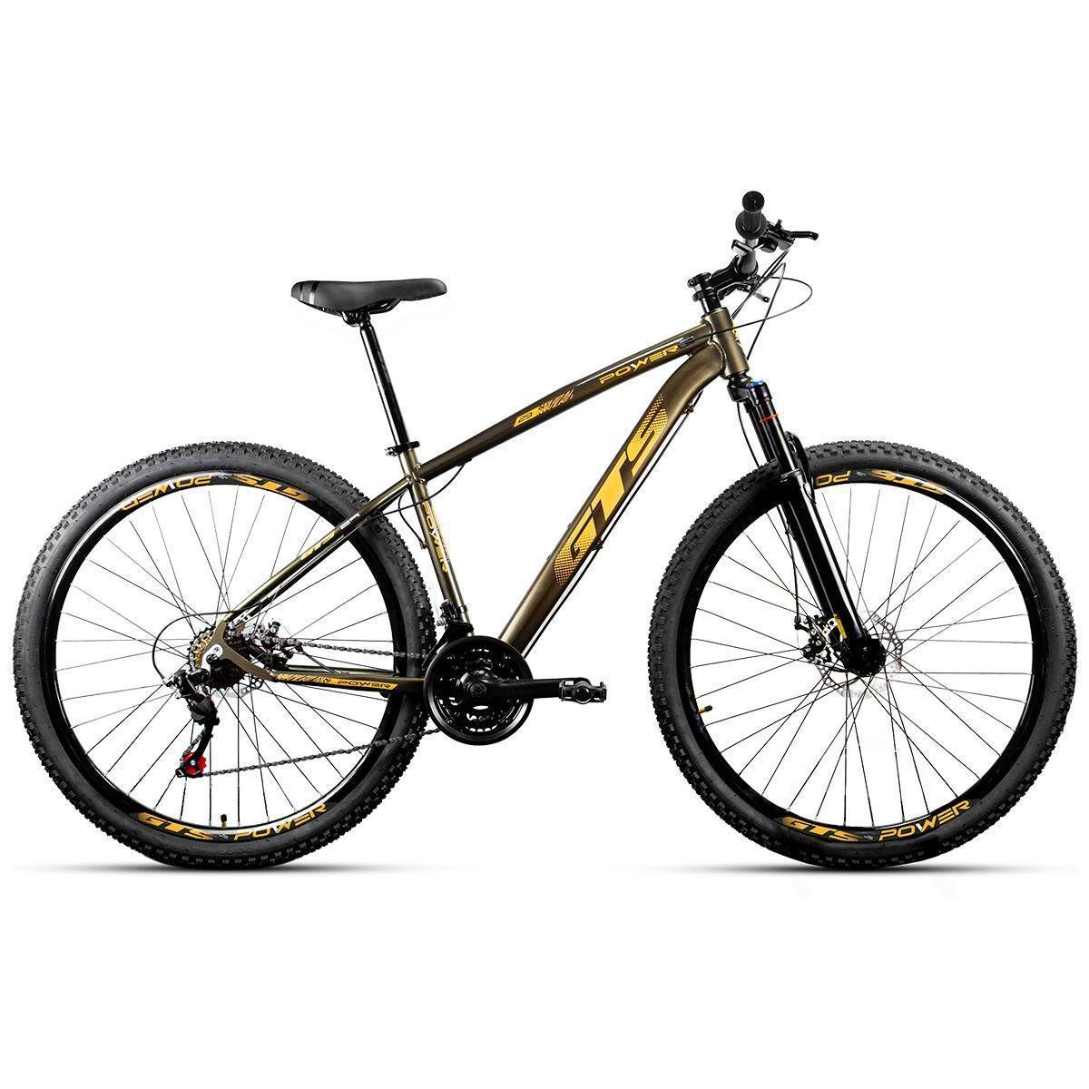 Bicicleta Aro 29 Gts Power 24 Marchas - Dourado | Netshoes