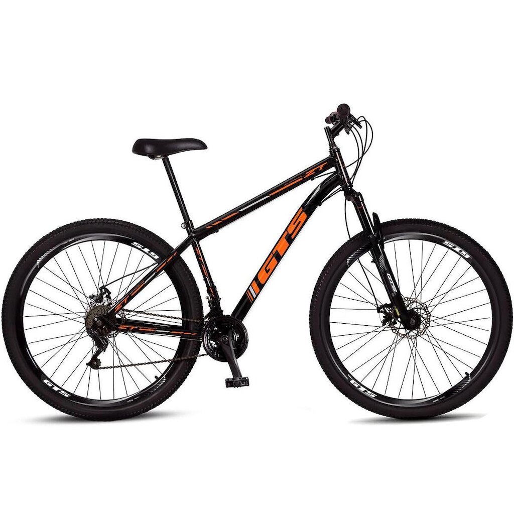 Bicicleta Aro 29 Gts Zt Aço Carbono 21 Marchas Freio A Disco E Suspensão