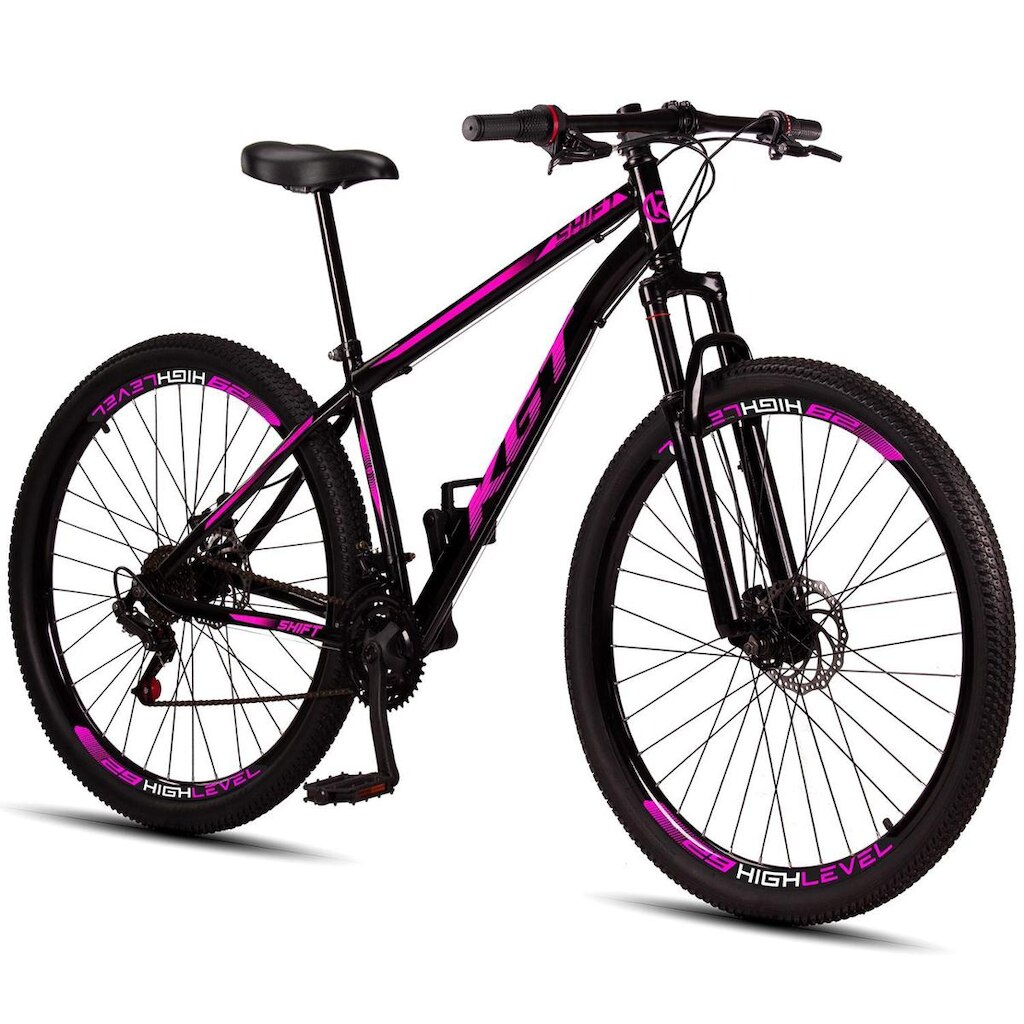 Bicicleta Aro 29 KGT Shift Aço Carbono Freios a Disco Suspensão 21 Marchas