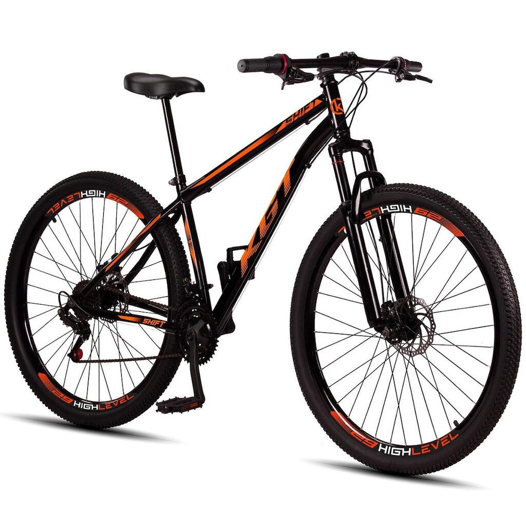Bicicleta Aro 29 KGT Shift Aço Carbono Freios a Disco Suspensão 21 Marchas