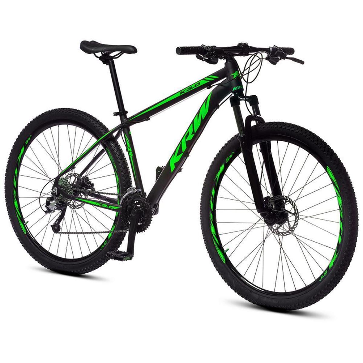 Bicicleta Krw R2 Aro 29 Susp. Dianteira 24 Marchas - Preto/verde