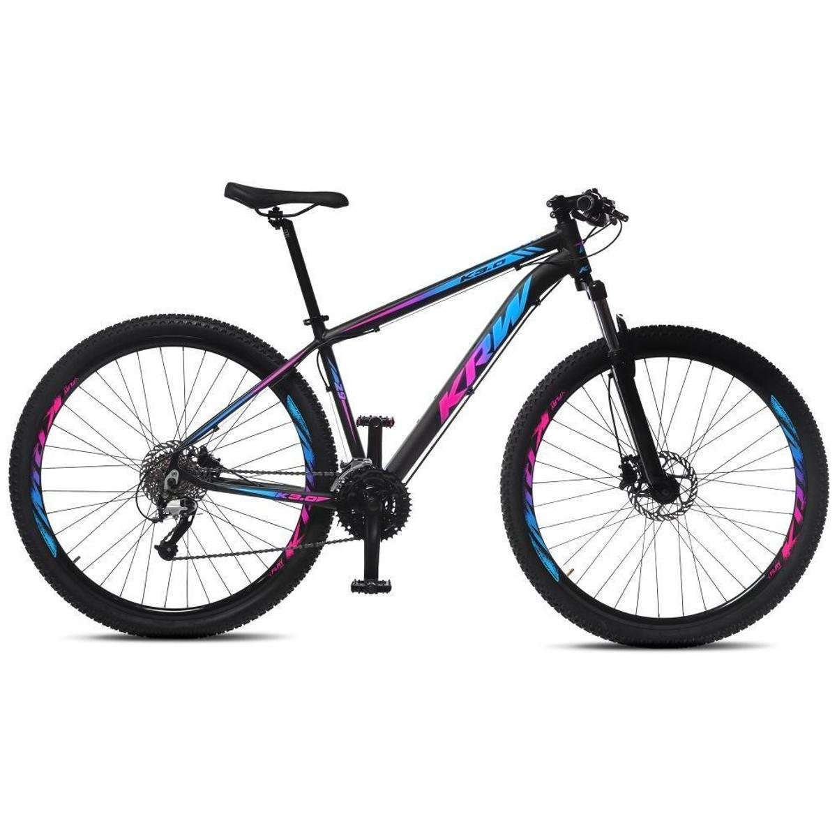 Bicicleta Krw X33 Disc H Aro 29 Susp. Dianteira 24 Marchas - Preto/rosa