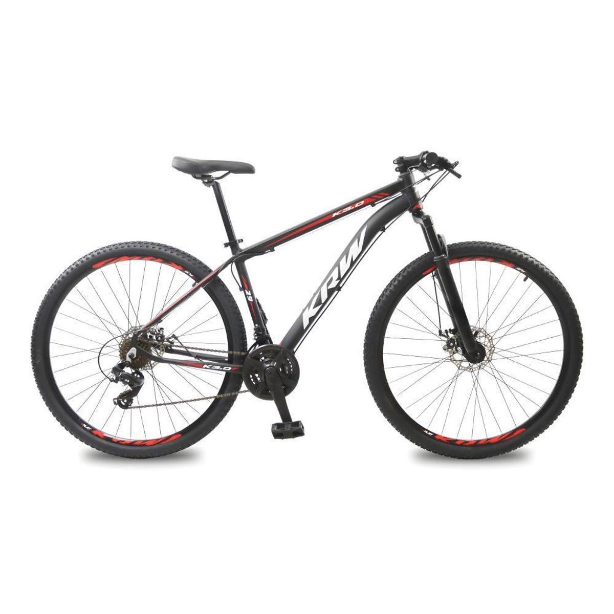 Bicicleta Krw R1 Aro 29 Susp. Dianteira 24 Marchas - Preto/vermelho