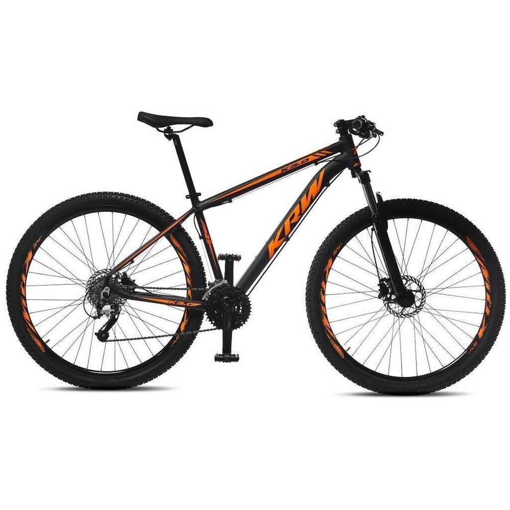 Bicicleta Aro 29 KRW Alumínio 27 Vel Freio a Disco Hidráulico e Trava R4