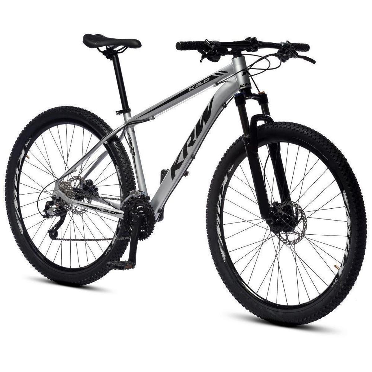 Bicicleta Aro 29 KRW Alumínio 27 Vel Shimano Acera Freio a Disco Hidráulico Suspensão com trava S31 Menor preço em Bicicleta Aro 29 KRW Alumínio 27 Vel Shimano Acera Freio a Disco Hidráulico Suspensão com trava S31