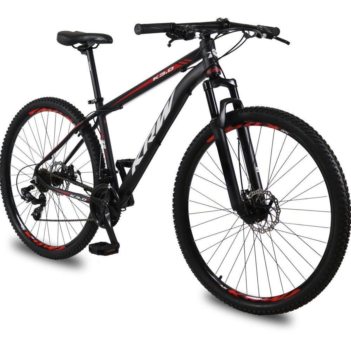 Bicicleta Krw S21 Aro 29 Susp. Dianteira 21 Marchas - Preto/vermelho