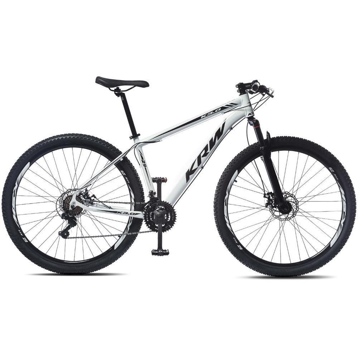 Bicicleta Krw Tz-21 Aro 29 Susp. Dianteira 21 Marchas - Branco/preto