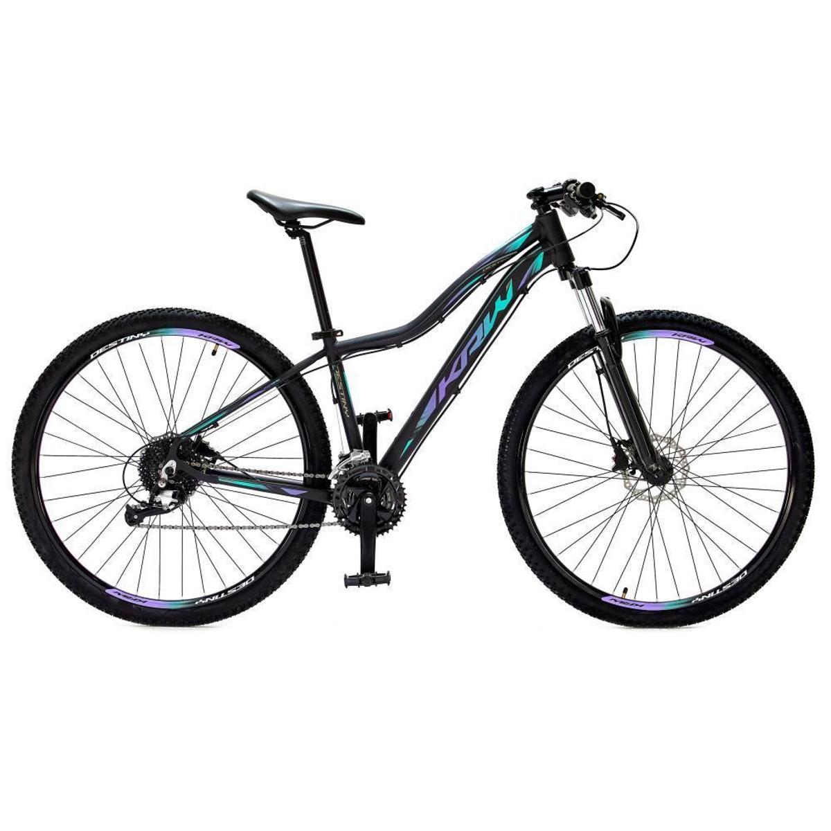 Bicicleta Krw Sx50 Aro 29 Susp. Dianteira 27 Marchas - Preto/roxo
