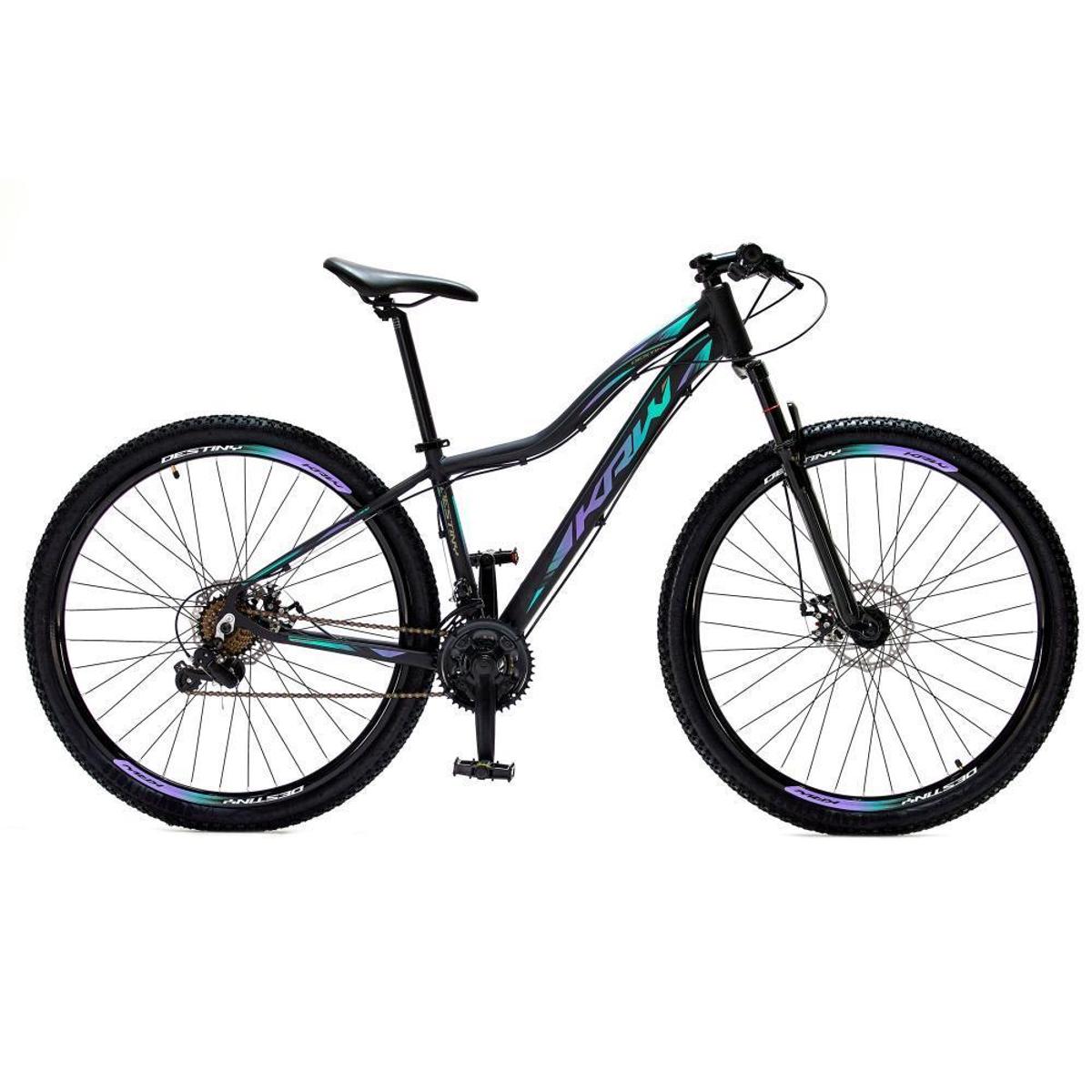 Bicicleta Krw Sx26 Aro 29 Susp. Dianteira 21 Marchas - Preto/roxo