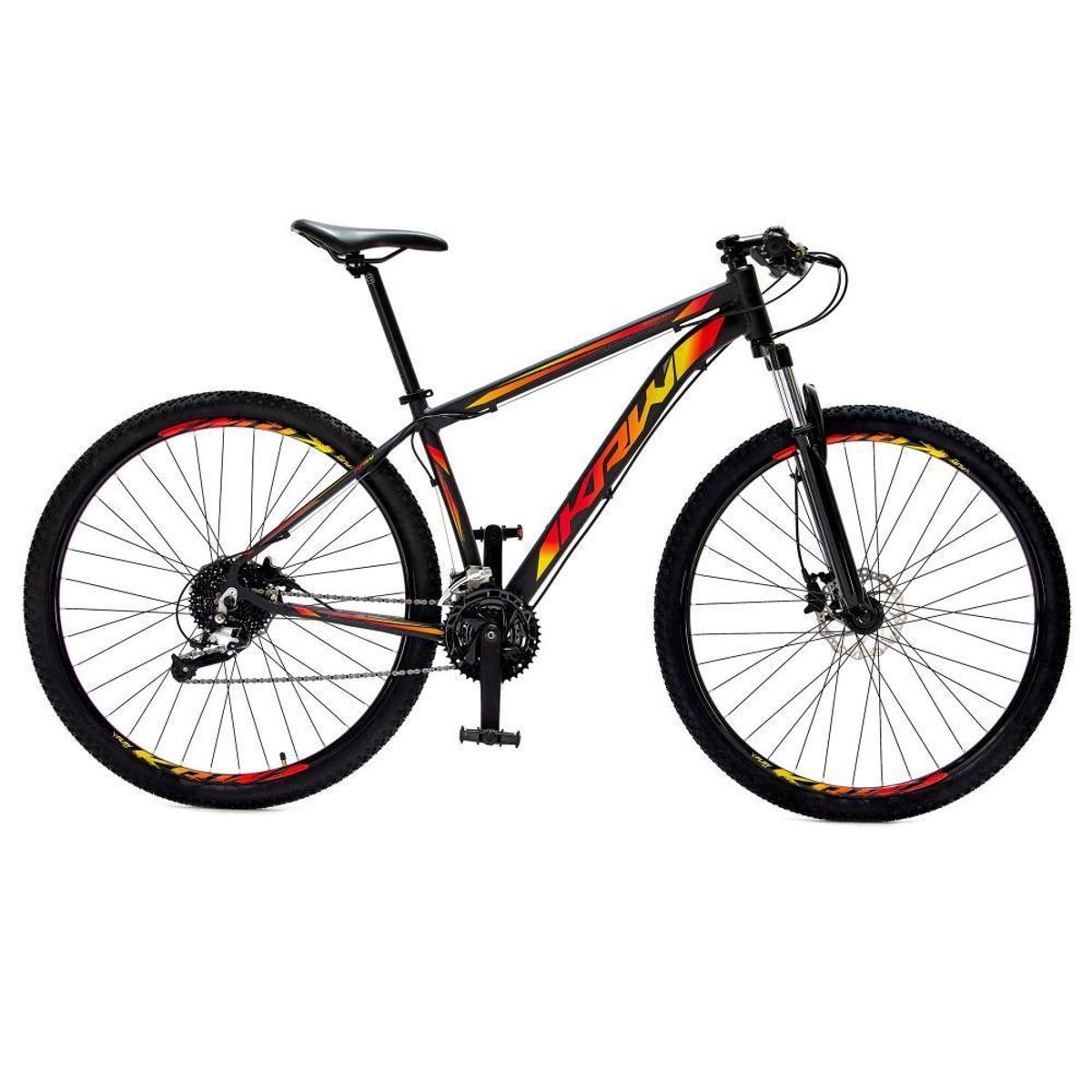 Bicicleta Krw Sx33 Aro 29 Susp. Dianteira 24 Marchas - Amarelo/vermelho