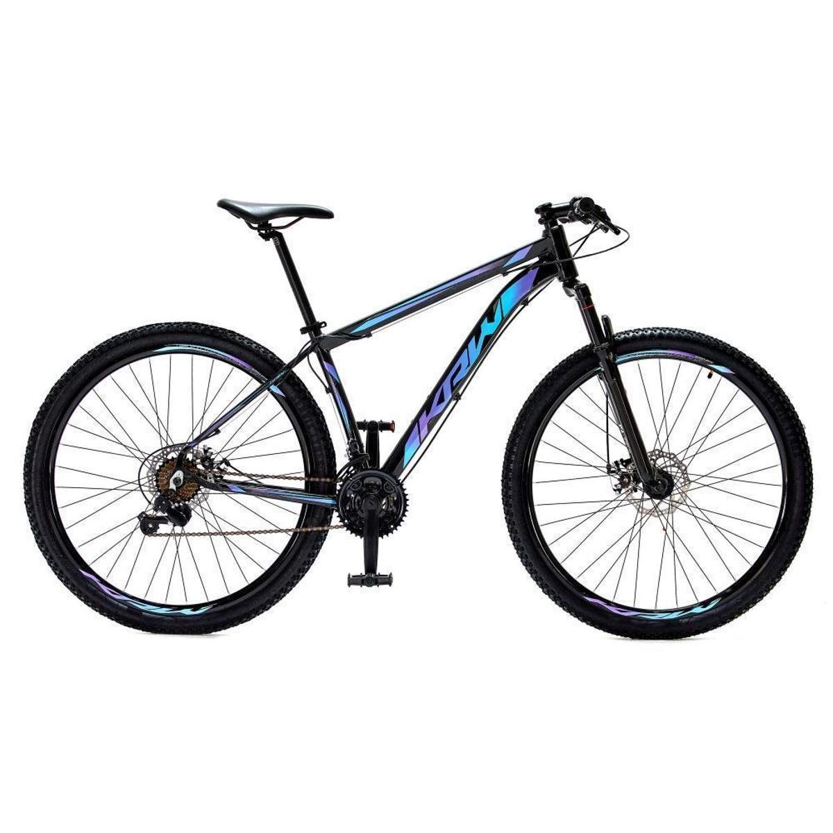 Bicicleta Krw Sx29 Aro 29 Susp. Dianteira 24 Marchas - Azul/rosa