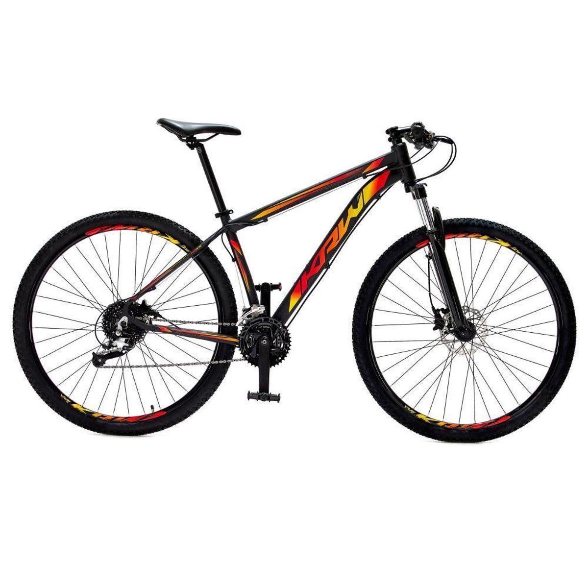 Bicicleta Krw Sx53 Aro 29 Susp. Dianteira 27 Marchas - Amarelo/vermelho